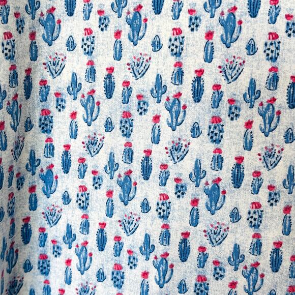 Pronto Uomo Mens 2X Button Down SS Cactus Print Camp Shirt Southwest Vacation - Picture 5 of 8